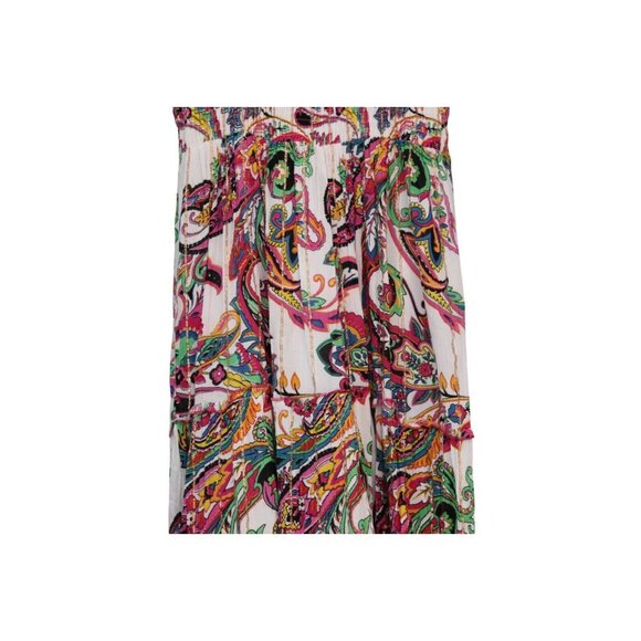 Anthropologie Maxi Dress Medium Colorful Paisley Boho Hippie Tiered Peasant - Picture 11 of 14